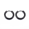 304 Stainless Steel Huggie Hoop Earrings EJEW-F111-18mm-B-1