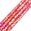 AB Color Plate Glass Beads Strands EGLA-P051-06A-B04-1