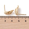 Brass with Clear Cubic Zirconia Stud Earring Findings KK-G491-57C-G-3