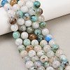 Natural Azurite Beads Strands G-L647-A01-10mm-1