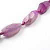 Dyed Natural Agate Bead Strands G-O038-34-1