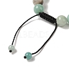 10mm Round Natural Flower Amazonite Braided Bead Bracelets BJEW-C067-01C-23-3