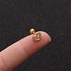316L Surgical Stainless Steel Micro Pave Clear Cubic Zirconia Heart Cartilage Earrings WG9CD6D-11-1