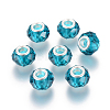 Handmade Glass European Beads X-GPDL25Y-77-1