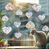 Heart Rainbow Prism Electrostatic Window Stickers PW-WGE4AFE-01-3