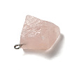 Raw Rough Natural Rose Quartz Pendants G-A028-01D-4