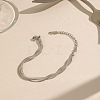 304 Stainless Steel 2-Strand Twisted Flat Snake Chain Bracelets MC1160-4