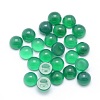Natural Dyed & Heated Green Onyx Agate Cabochons X-G-P393-R05-4mm-1