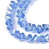 Electroplate Transparent Glass Beads Strands GLAA-N021-4mm-03-3