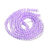 Spray Painted Crackle Glass Beads Strands CCG-Q002-4mm-04-5