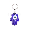 Handmade Lampwork Blue Evil Eye Keychain Key Ring KEYC-JKC00385-2