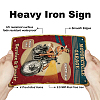 Vintage Metal Tin Sign AJEW-WH0189-056-3
