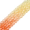 Gradient Color Baking Paint Glass Bead Strands LS-DGLA-A039-T4mm-A014-4