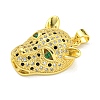 Brass Micro Pave Cubic Zirconia Pendants KK-K354-13E-G-2