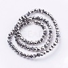 Electroplate Glass Bead Strands LS-EGLA-R042-4mm-06-2