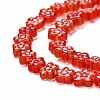 Handmade Millefiori Glass Bead Strands X-LAMP-J035-8mm-16-2