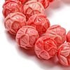 Carved Synthetic Coral Beads CORA-R021-07-01-3