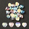 20Pcs 4 Colors Transparent Spray Painted & Frosted Glass Beads GLAA-YW0001-87-1