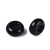 Natural Obsidian European Beads G-Q602-04M-2