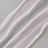 5 Yards Organza Ribbon with Plastic Pearl Beads OCOR-WH0091-58A-2