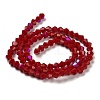 Opaque Solid Color Electroplate Glass Beads Strands EGLA-A039-P4mm-L01-2