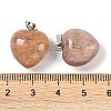 Natural Peach Moonstone Pendants G-J386-H13-P-3