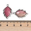 Natural & Synthetic Mixed Gemstone Faceted Leaf Pendants G-I375-04P-4