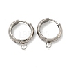 Tarnish Resistant 201 Stainless Steel Huggie Hoop Earring Findings STAS-P283-01V-P-1