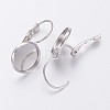 Brass Leverback Earring Findings X-KK-H023-N-NF-2