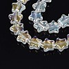 Electroplate Glass Beads Strand EGLA-S188-17-B04-2