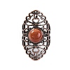 Synthetic Goldstone Retro Finger Rings RJEW-B067-02R-22-2