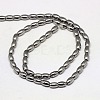 Electroplate Non-magnetic Synthetic Hematite Beads Strands G-J168-6x4mm-01-2