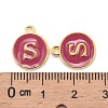 Golden Plated Alloy Enamel Charms ENAM-S118-08S-3