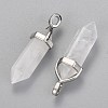 Natural Quartz Crystal Double Terminated Pointed Pendants X-G-F295-04G-2