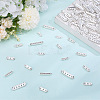 120Pcs 4 Styles Alloy Crystal Rhinestone Spacer Bars FIND-ME0004-07S-4