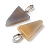 Natural Grey Agate Pendants G-B127-04P-08-3
