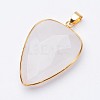 Faceted Natural Quartz Crystal Pendants X-G-F340-02C-2
