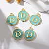 Golden Plated Alloy Enamel Charms X-ENAM-S118-05D-5
