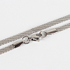 304 Stainless Steel Mesh Chain Necklace Making X-STAS-P045-15P-1
