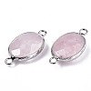 Natural Rose Quartz Links/Connectors G-T131-102-29-3