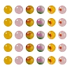 90Pcs 6 Style Spray Painted Glass Beads GGLA-YW0001-10-2