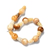 Natural Topaz Jade 3-Hole Guru Bead Strands G-K149-49-2