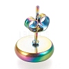 Ion Plating(IP) 304 Stainless Steel Stud Earring Settings STAS-K202-05C-M-4