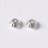 Silver Color Plated Brass Bicone Spacer Beads X-KK-EC008-S-NF-4