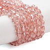 Electroplate Glass Beads Strands X-EGLA-R008-6x4mm-7-5