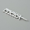 Word LUCKY Alloy Rhinestone Hair Bobby Pins FIND-WH0152-34C-S-2