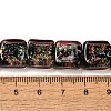 Handmade Dichroic Foil Glass Beads Strands DICH-U001-07J-4