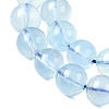 Natural Aquamarine Beads Strands G-G344-A07-8mm-4