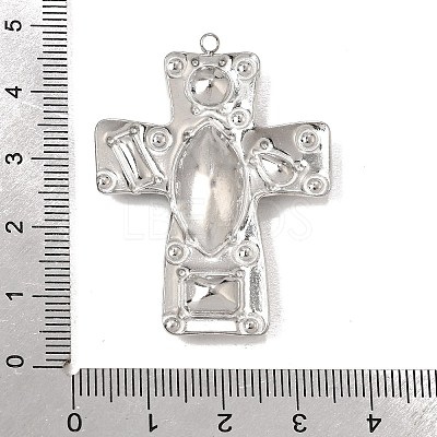 304 Stainless Steel Rhinestone Pendants RB-CBA9060-03P-1