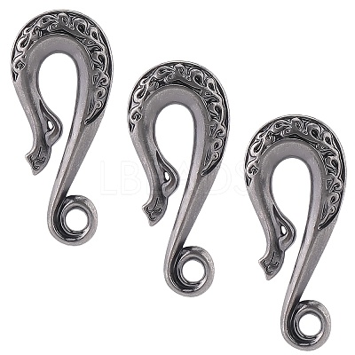3Pcs Alloy S-Hook Clasps FIND-CP0003-47AS-1